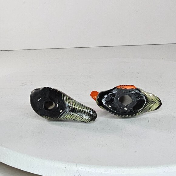 Vintage Hand-Painted Miniature Ceramic Duck Figurines - Set Of 2 - Picture 7 of 8